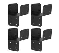 4 x 4 brackets, acier Joist Hanger, bras de montage robuste, quatre pièces Beam Connector Set for Fence Rafters Deck Roof Log Cabin Backyard Indoor Outdoor Construction Support Hardware3,81 x 5,08 cm