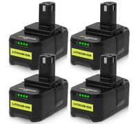 4 X 8A Batterie Compatible pour Ryobi RB18LL50 Batterie P102 P105 P107 | Compatible pour Ryobi Batterie 18V RB18L13, RB18L15, RB18L20, RB18L25, RB1840X, RB1840T, RB18L50 Batterie
