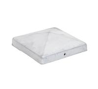 4 x Chapeau de Poteau 141 x 141 mm Pyramide - Acier Galvanisé à Chaud - Capuchon de Protection pour Poteaux en Bois 140x140 mm - Protection contre les Intempéries pour Clôtures, Pergolas et Carports