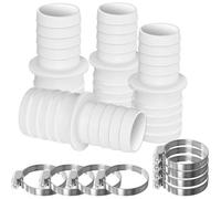 4 x connecteurs de tuyau, ensemble d'adaptateur de tuyau de piscine avec 8 colliers d'adaptateur de tuyau (32 mm à 38 mm de diamèt
