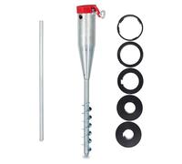 4 x douilles de fixation pour parasol, douilles pivotantes, adaptateurs 25 - 55 mm, supports de parasol, tiges pivotantes, acier galvanisé, argent