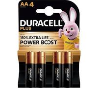 4 x Duracell AA Plus Power Boost jusqu'à 150 % de durée de vie supplémentaire (1 ampoule de 4 batteries) 4 piles stylet (LR6/MN1500)
