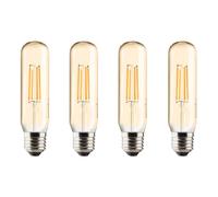 4 X Müller-Licht Ampoule LED Filament T32 Vintage Röhre 4,5W E27 Or Extra Chaud