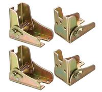 4 x Pieds de Table Rabattables avec Verrouillage, Pied de Table Pliable de 90 Degrés Auto-verrouillage, Support de Verrouillage Pliable, Charnière Rabattable pour Plateaux de Table, Lits, Armoires