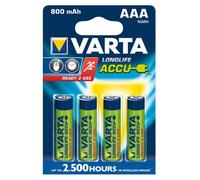 4 x piles AAA Varta Ready to Use rechargeables - 800mAh