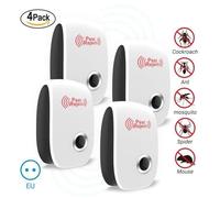 4 x Répulsif Ultrason Insectes Rats et Souris Anti-Nuisibles à Ultrasons Electronique pour Anti