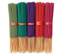 40/80/200 pièces Bâtons d'encens - Lavande, Santal, Jasmin, Sauge, Rose, Lait, Sang-de-dragon - Parfum naturel de bambou, convient pour l'aromathérapie, le yoga, la méditation, l'usage domestique et a