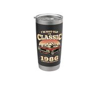 40 anniversaire Cadeau Homme et Femme Vintage Année 1986 Gobelet isotherme en acier inoxydable double paroi