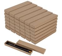 40 boîtes pour colliers, dimensions 21x4x2 cm, en papier kraft, avec une éponge