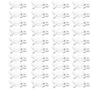40 breloques squelette de poisson en | Structure de fixation intégrée, format de breloque assorti, connexion bijoux et porte-clés appropriés