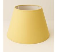 40 cm Cône Abat-jour, Tissu en Coton avec dos en PVC blanc, Produit fait main, pour Lampe de table, Lampadaire (Jaune)