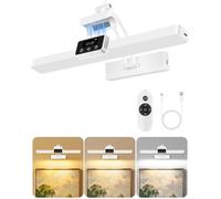 40 cm Lampe Murale Tableau Sans Fil Indicateur de Batterie Rechargeable USB à Télécommande 3 Températures de Couleur Dimmable