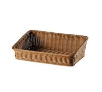 40 cm Paniers de rangement tissés à la main Boîtes de rangement en paille Rectangle Gadgets cosmétiques Panier à jouets Panier en osier tressé Plateau tissé à la main Corbeille à pain rectangulaire