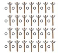 40 Ensembles Boulon Suspendre à Double Filetage M6 | Écrou Aile et Rondelle Inclus, Montage sans Outil, pour Assemblage de Meubles et Réparation DIY