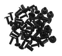 40 Ensembles Lot de Vis et Écrous Barillet M3 Noirs | Démontage Répété, Tête Ronde, Fer à Finition Mate, Assemblage Simple, pour Panneaux Domestiques et Armoires