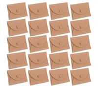 40 Ensembles Mini Enveloppes Vintage avec Cartes Fermoir Cœur | Papier Kraft, Style Rustique Élégant, Usage pour Cartes de Visite et Fêtes, Format Compact