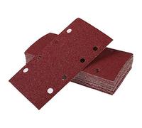 40 Feuilles Abrasives pour Ponceuse Vibrante, 93x185 mm Papier Ponçage | Rectangulaire Papier Abrasif pour Ponceuse Excentrique, Grains 40/60/80/120/240, 8 Trous