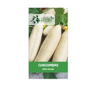 40 Graines de Concombre 'Mezzo Bianco' - Concombre Blanc d'Italie, Variété Croquante et Facile à Cultiver
