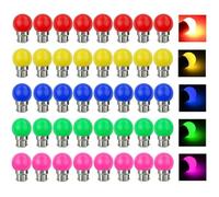40 PC Ampoule LED Couleur B22 3W équivalente 30W 300LM AC 220V B22 Baïonnette Ampoules Guirlande Couleur LED Ampoules Multicolore