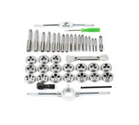 40 Pcs Kit de Taraudage en acier au carbone Coffret tarauds et filières M3-M12