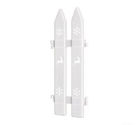 40 Pcs White Plastic Christmas Tree Fence 11x30cm | 40 piece set, circular or rectangular shapes, protects tree base, white finish, 11x30cm each