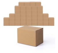 40 petites boîtes d'expédition en carton kraft brun, de dimensions 6 x 4 x 4 pouces, livrées à plat, en carton ondulé simple épaisseur
