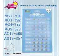 40 pièces 1,55 V AG13 LR44 L AG1 AG3 AG4 AG5 AG12 SR44 piles boutons, piles boutons A76 LR1154 GP7 pour montres, jouets, télécommandes Acier inoxydable