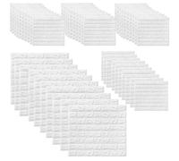 40 Pièces 3D Lambris Pvc Adhésif Mural, 38 X 35 cm Stickers Muraux, Papier Peint Autocollant, Papier Adhesif Mural pour Portes Murales Chambre Cuisine