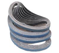 40 Pièces Bande Abrasive Bleue pour Acier Inoxydable | Grains 40/60/80/120, Finition Précise, Atelier Automobile et Industrie, Support Toile et Pierre