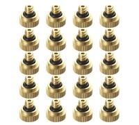 40 pièces Buses de Brumisation en Laiton 0,3cm Basse Pression | Orifice en Acier Inoxydable, Bague Noire Étanche, Anti-Rouille, pour Plantes, Jardinage et Circuits D’Irrigation