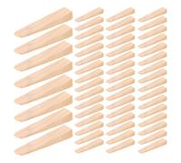 40 Pièces Cale de Porte Triangulaire en Bois Antidérapante | Butoir Stable, Facile à Déplacer Ranger, Format 3,54x0,79x0,51 Po, Kaki