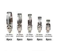 40 pièces Colliers de serrage souples réglables, en acier inoxydable 201, à double oreilles avec attaches, set de clips pour conduits d'air DIY, résistant à la rouille Taille UniqueAcier inoxydable
