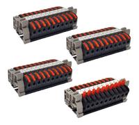 40 pièces Connecteur Electrique Rapide Rails de Guidage, Dominos Bornier Électriques, Rail Borne de Raccordement pour Fils Solides,