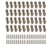 40 Pièces Crochet de Manteau Métal Crochets de Patères Rétro Mural Crochet Patere avec 80 Vis Pour Cuisine Chambre Derrière Porte