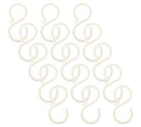 40 Pièces Crochet en S Plastique Beige pour Rangement D'élastiques à | Surface Lisse et Polie, à Suspendre sans Outil, Format Léger, Optimise L'espace du Placard pour Accessoires, Manteaux