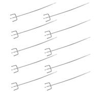 40 pièces Crochet Métallique à Trois Branches, à Suspendre sans perçage | Finition Argentée Antirouille, Pas de 20cm, Fixation Stable, pour Outils Manuels et Organisation Domestique