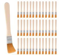 40 Pièces de Petits Pinceaux Set, 13.5cm Pinceaux à Brosses Plats, Pinceaux de Peinture avec Manche en Bois pour Peintures, Art, Fournitures de Peinture, DIY, Peinture Murale