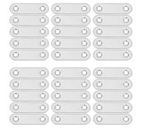 40 Pièces Équerre D’angle Inox Renforcée, Plaque Plate Droite | Acier Inoxydable Argenté, Surface Lisse et Look Moderne, pour Rayonnages Industriels, Tringles de Placard