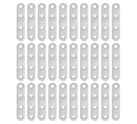 40 Pièces Équerre Plate Droite, Plaque de Réparation 77 MM | Design Plat Précis, Surface Lisse, Forte Capacité Portante, pour Assemblage D'étagère et Fixation