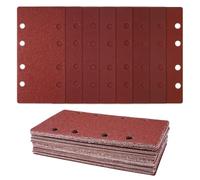 40 Pièces Feuilles Abrasives pour Ponceuse Orbitales, Feuilles Abrasives | 93 X 185 mm Rectangulaires, Grains Assortis 60 80 120 180 320 600 800 1000, 8 Trous Tampons de Ponçage à Crochet et Boucle