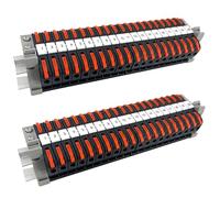 40 Pièces Kit de Bornier de Rail Din Electrique, PCT-211 0,08-4 mm² Bornier Electronique Terre, Bornier de Connecteur de Rail pour Projets de Bricolage CâBlage Rapide Enfichable de la Conversion