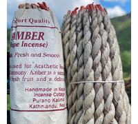 40 pièces Parfum de corde de l'Himalaya - Détente aromatique, bénédiction du cœur, élimination de l'énergie négative. Parfum de corde traditionnel fait main, sauge et sabba avec décoration de rameau d