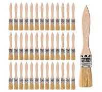 40 Pièces Pinceaux Peinture Mur, 17 cm Pinceau Lasure Bois Exterieur | Ensemble à Peindre avec Manche Bois, Professionnels Plat Universel, pour Murale, Vernis, Colles et Bricolage
