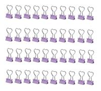 40 pièces pinces à documents pince pliable classeur en, Purple | Trombone trombone pour documents, fournitures scolaires, de bureau et de maison, pinces à papier d ' écriture, pinces