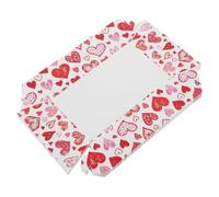 40 Pièces Plateaux en Papier de Cœur pour Frites et Snacks | Rouges, Surface Lisse et Essuyable, Structure Robuste, Service Pratique à Partager Lors Mariages, Pique-niques