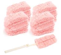 40 Pièces Plumeaux Duster - Recharge Plumeau Plumeaux Jetables Résistants | 1 Telescopique Compatible avec Swiffer Recharge Kit Parfait pour Cheveux Poussière Saleté