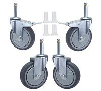 40 Pièces Roulette De Meubles De Chariot M11×35/50mm Roues Pivotantes À Tige Pivotante, 20 À Freins 20 Sans Freins, Sans Rayures - Plongeu - Roulettes Remplacement Pour Chariot Restaurant
