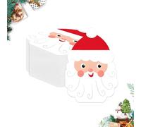40 Pièces Serviettes de Noël Jetables, Père Noël Forme Serviette de Table Papier, Santa Claus Serviettes Cocktail, Rouge Noel Serviettes Décoratives pour Fournitures de Fête de dîner de Noël
