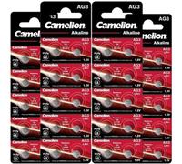 40 Piles AG3 / LR41 / 392 / 384 / 192 / LR736 Camelion Alcaline 1,5V