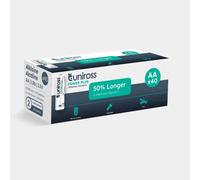 40 Piles Alcalines AA / LR6 Uniross Power Plus